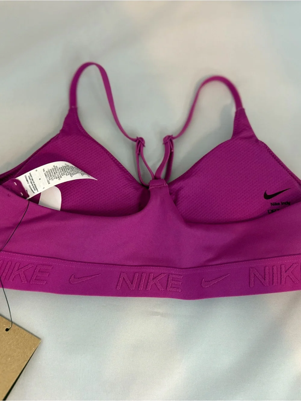 Nike Fuchsia Indy Kids Sports Bra. New!  Size large